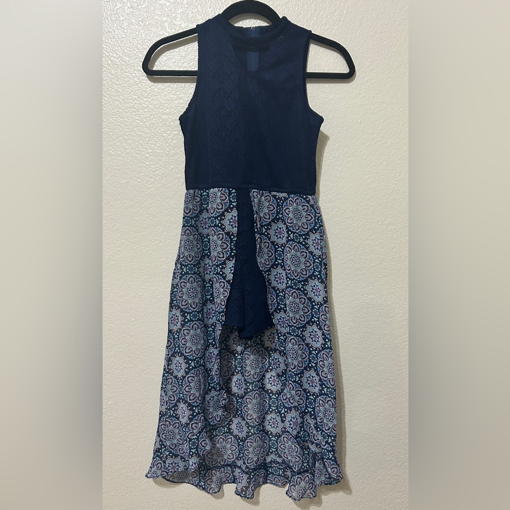 Justice blue hi-lo romper girls size 12